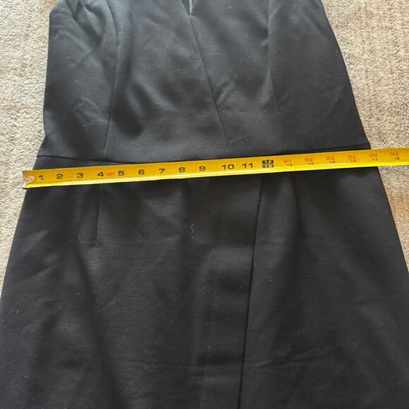 Akris Punto Black Sleeveless Fauz Wrap Sheath Slit Dress 10 - Picture 10 of 10